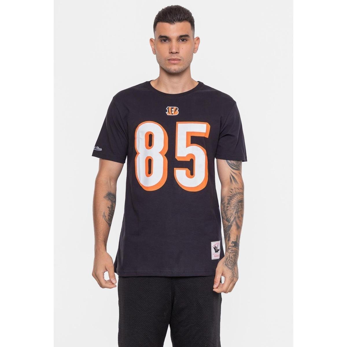 Camiseta Mitchell & Ness NFL Cincinnatti Bengals Chad Johnson Masculino Menor preço em Camiseta Mitchell & Ness NFL Cincinnatti Bengals Chad Johnson Masculino
