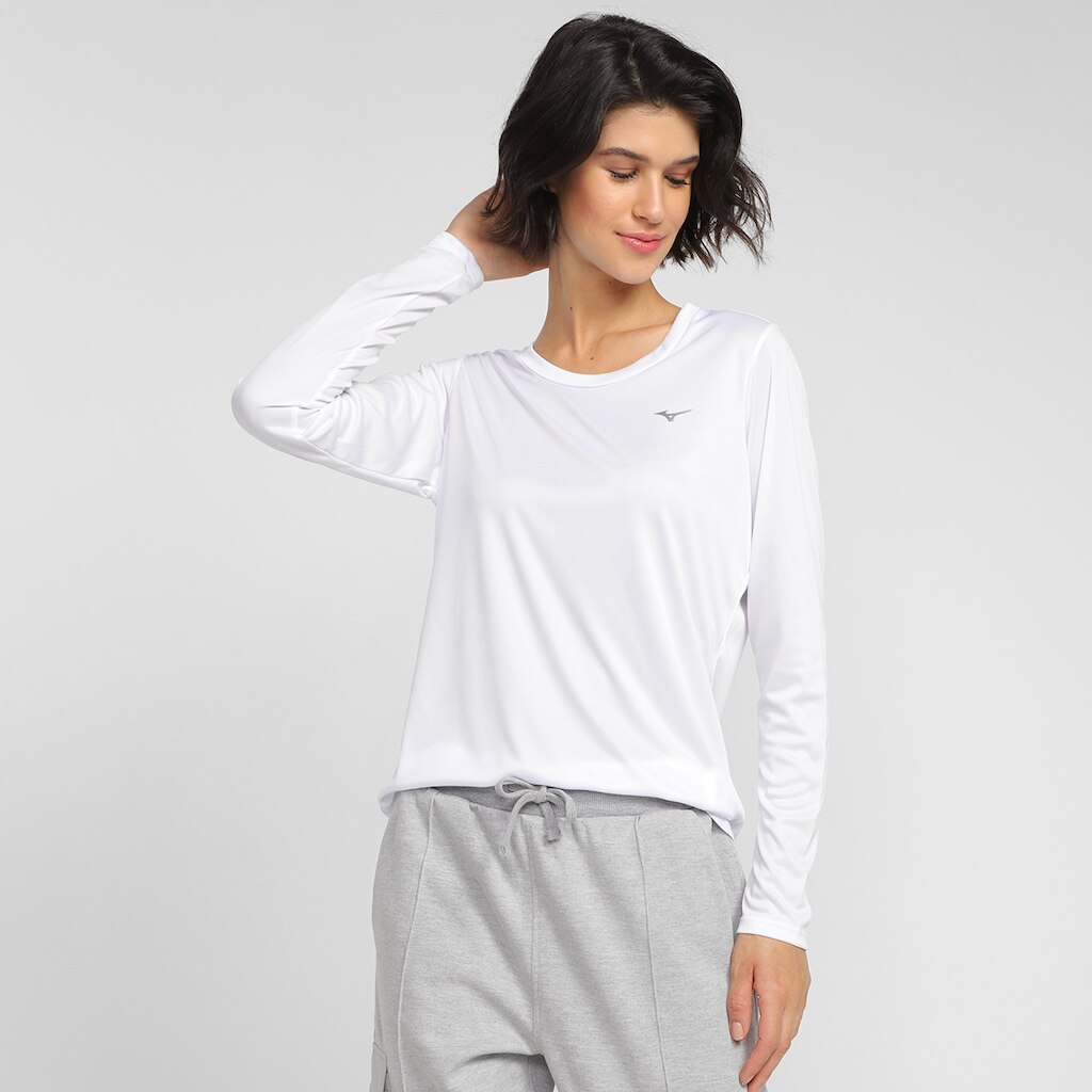 Camiseta Mizuno Energy Manga Longa Feminina