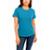 Camiseta Mullet Slim Fitness Feminina Casual Básica Conforto - Azul