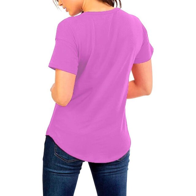 Camiseta Mullet Slim Fitness Feminina Casual Básica Conforto