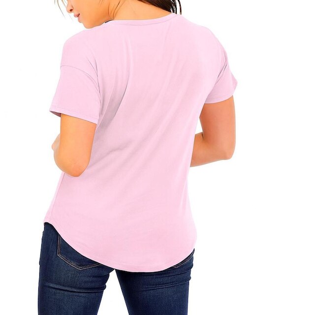 Camiseta Mullet Slim Fitness Feminina Casual Básica Conforto