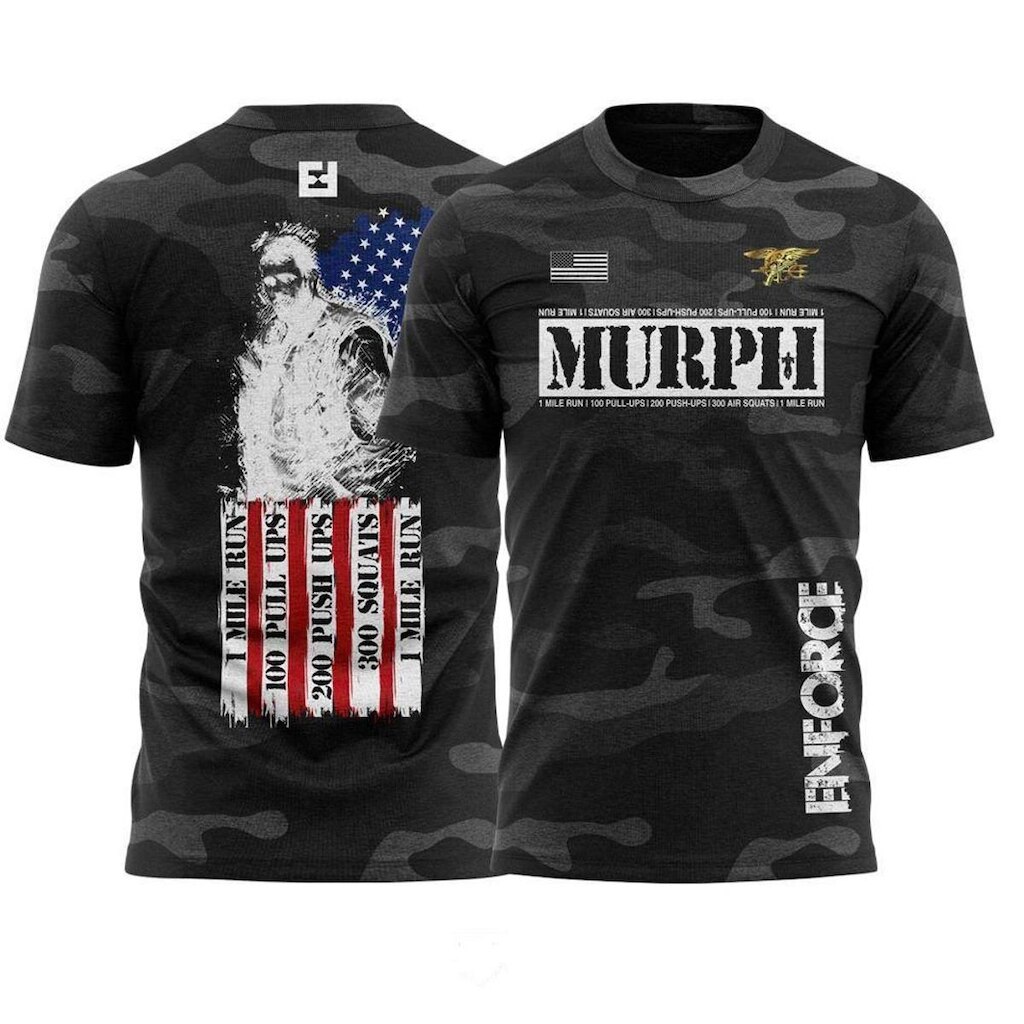 Camiseta Murph Enforce Fitness Preta Treino Box