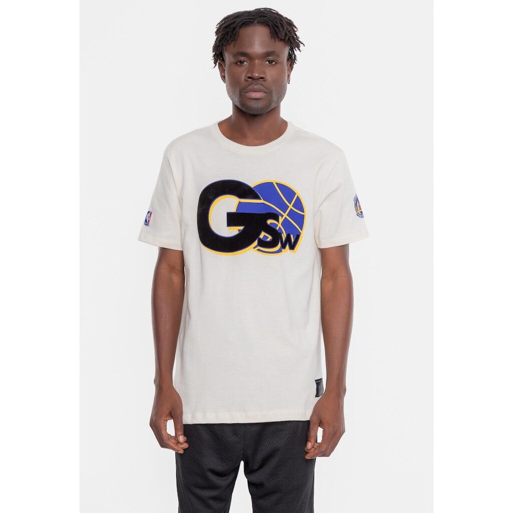 Camiseta NBA Floco Golden Stante Warriors Masculino