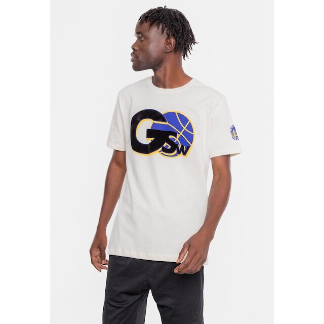 Camiseta NBA Floco Golden Stante Warriors Masculino
