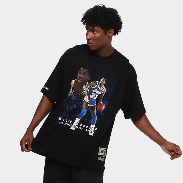Camiseta NBA Mitchell & Ness Trad Cards Masculina
