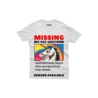 Camiseta Nerd Chic Geek Missing My Pet Unicorn