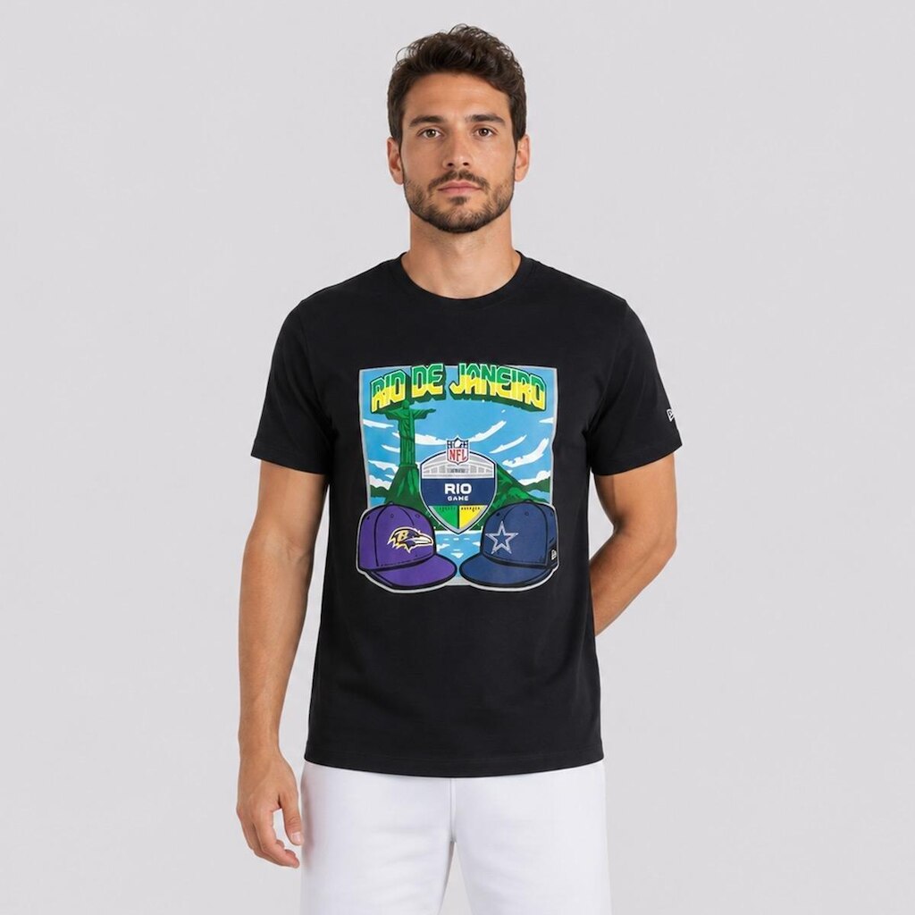 Camiseta New Era NFL Brasil Game 2026 Cristo RJ