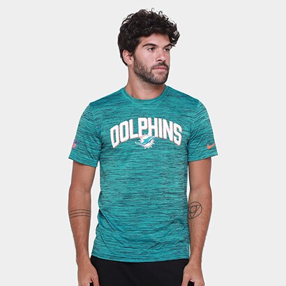 Camiseta NFL Miami Dolphins Nike Drop 2 Dri-Fit Team Velocity Masculina - Masculino