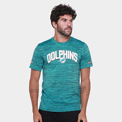 Camiseta NFL Miami Dolphins Nike Drop 2 Dri-Fit Team Velocity Masculina - Masculino