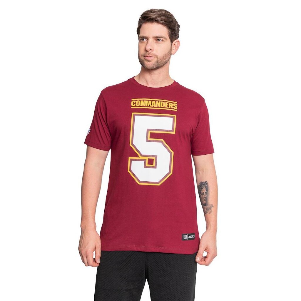 Camiseta NFL Washngton Commanders Name Number Jayden Daniels Masculino