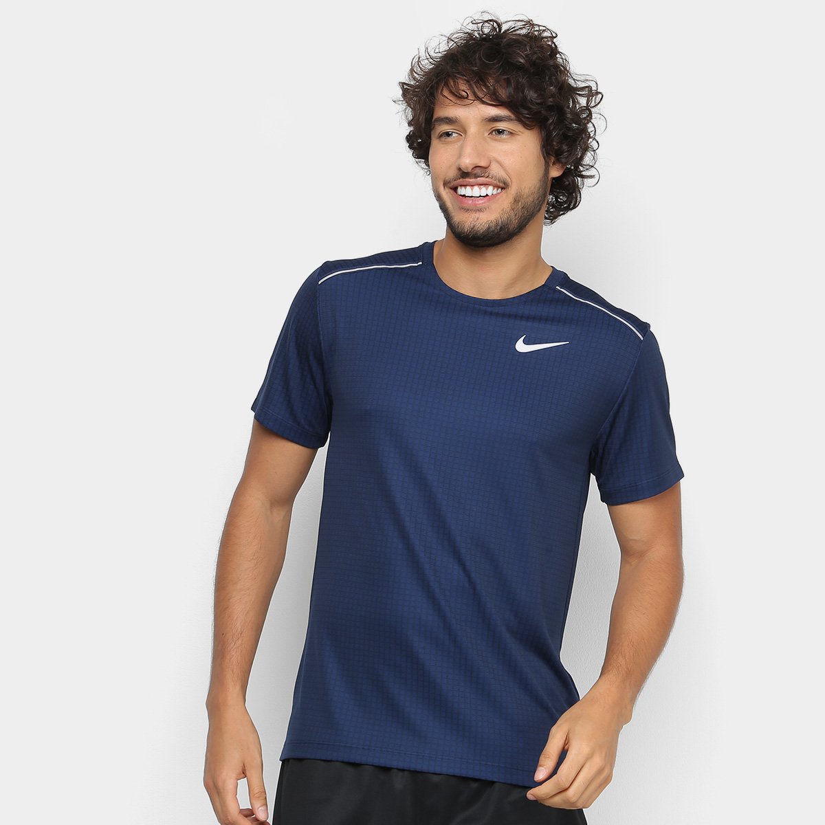 camiseta nike masculina azul