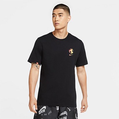 Camiseta Nike Sportswear Worldwide Glo Masculino - Masculino-Preto