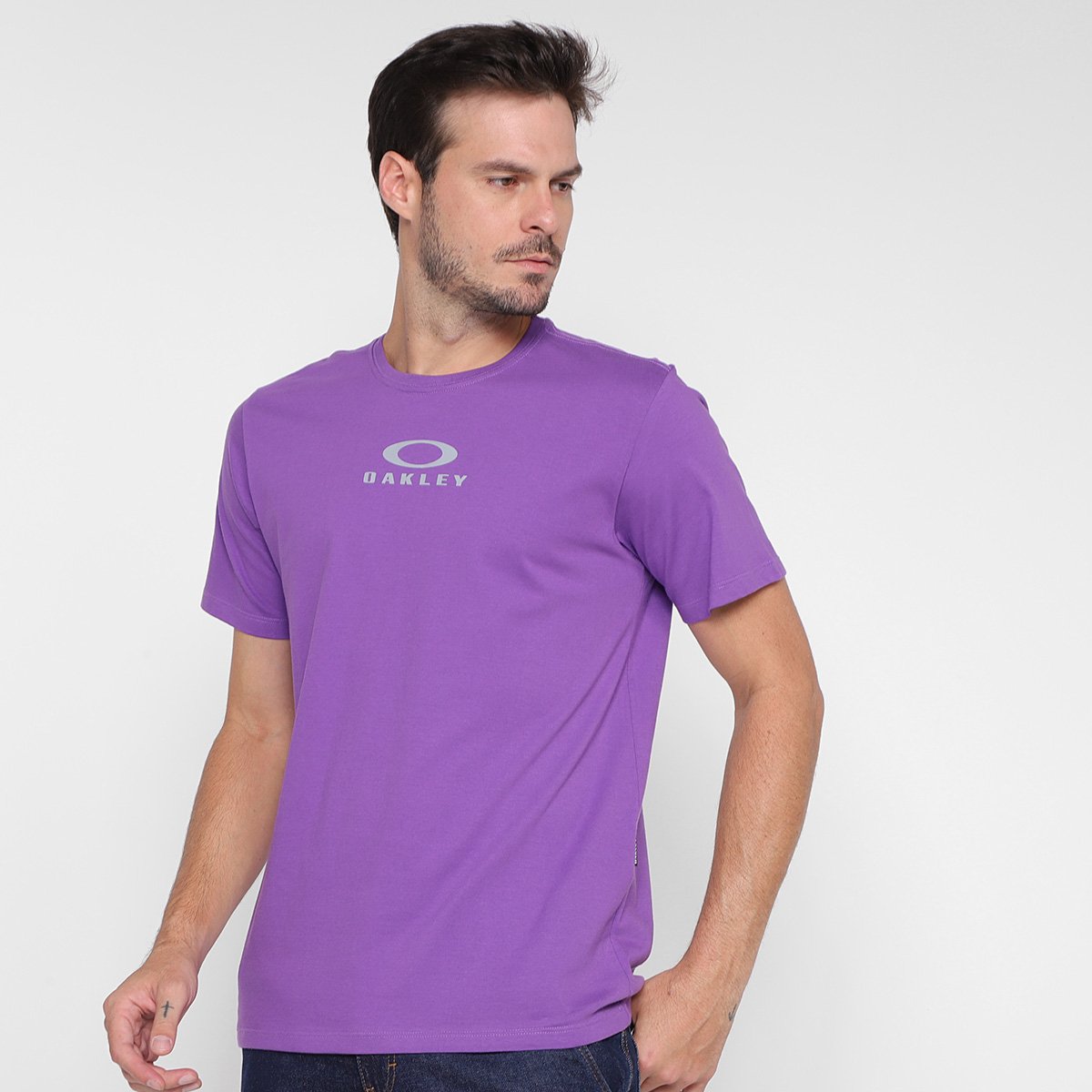 Camiseta Oakley Estampa Logo Bark New Masculina - Roxo é ruim? Camiseta Oakley Estampa Logo Bark New Masculina - Roxo é boa?