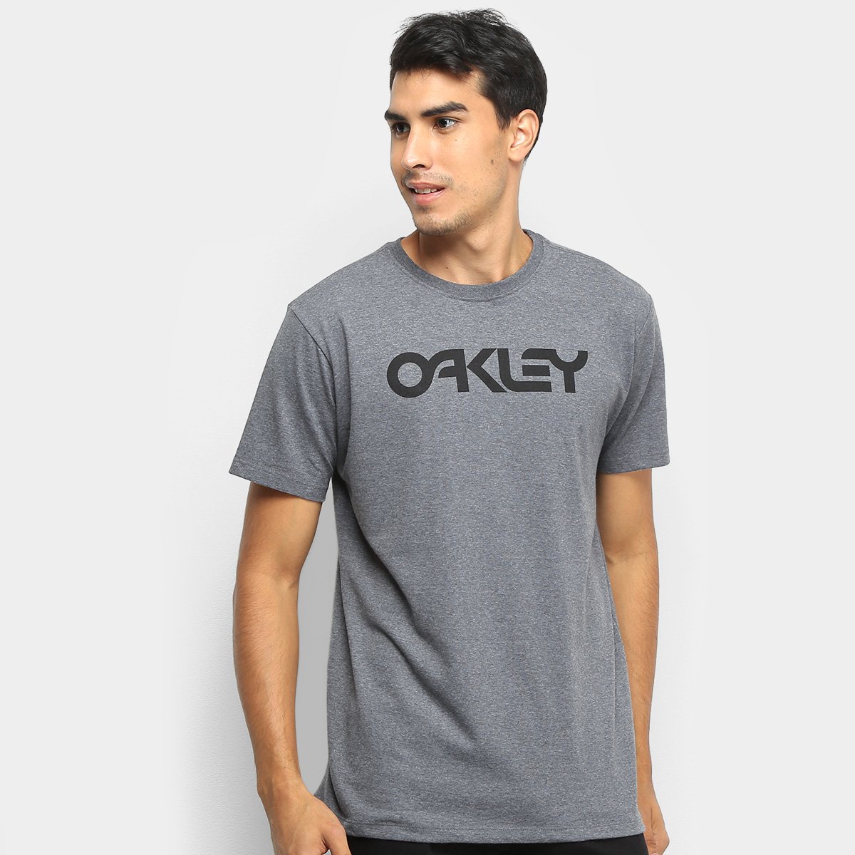 Camiseta Oakley Mark II SS Masculina - Cinza Menor preço em Camiseta Oakley Mark II SS Masculina - Cinza