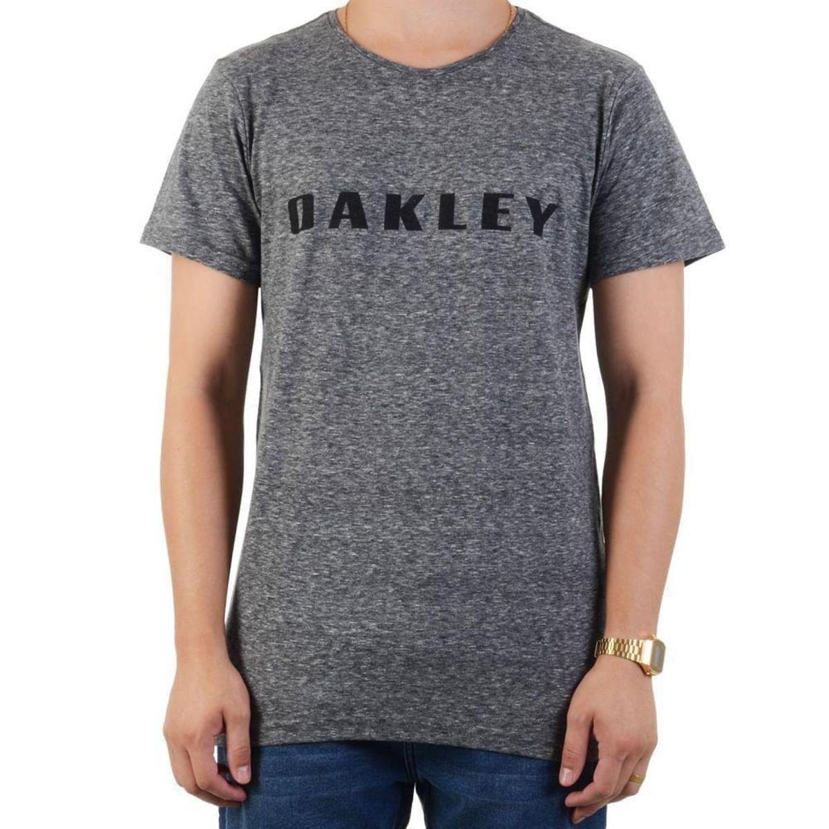 Camiseta Oakley O-Rec Bark Masculina Menor preço em Camiseta Oakley O-Rec Bark Masculina