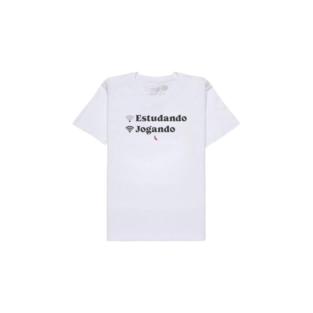 Camiseta Off Estudando On Jogando Reseva Mini