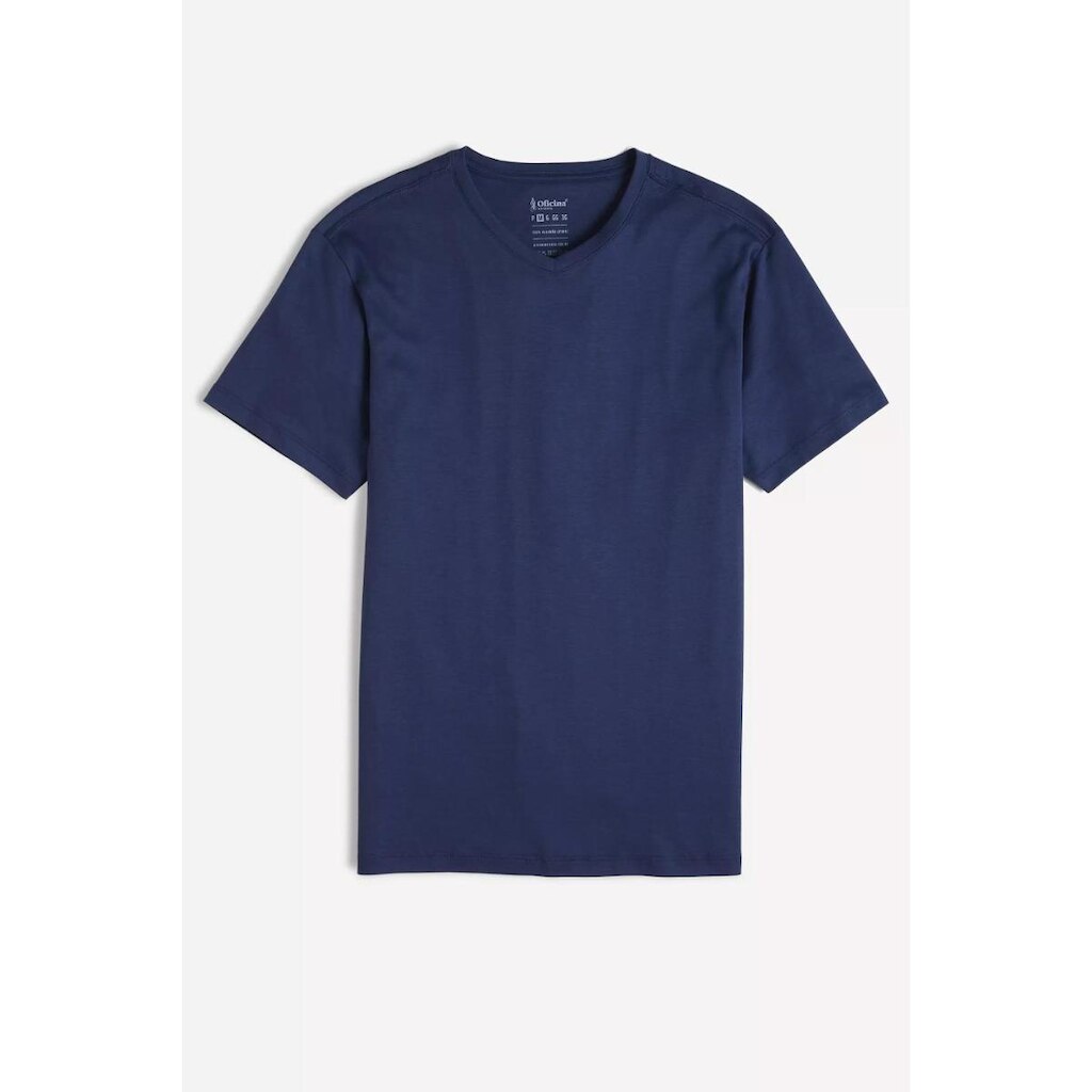 Camiseta Oficina Reserva Pima Gola V Marinho