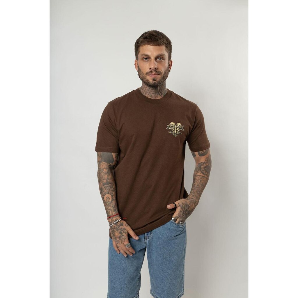 Camiseta Okdok Artistic Root Skull Masculino