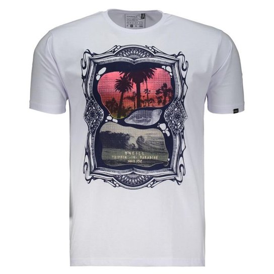Camiseta O'Neill Apocalypse Estampada Masculina - Branco