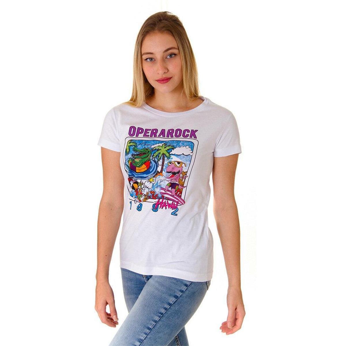 camiseta feminina opera rock