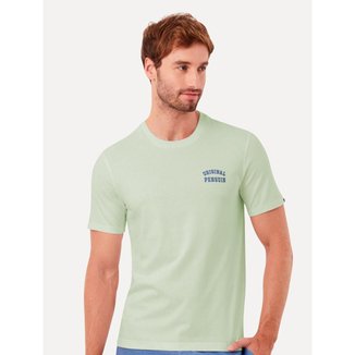 Camiseta Original Penguin Masculina Blue College Logo Verde Claro