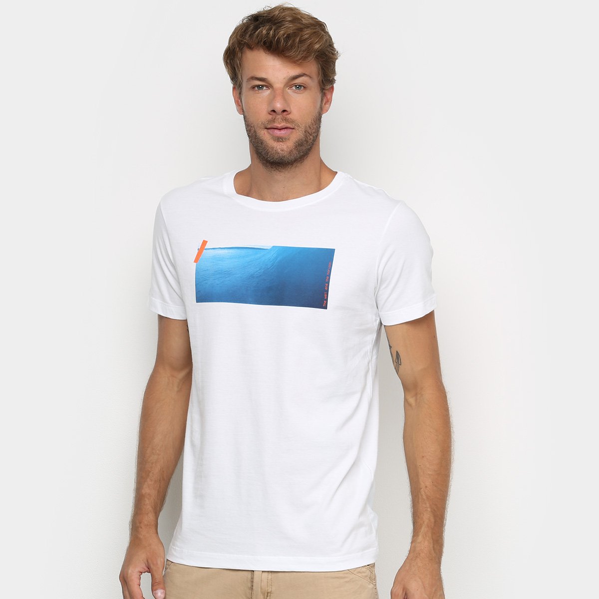 Camiseta Osklen Stone Vintage The Wall Masculina - Branco Menor preço em Camiseta Osklen Stone Vintage The Wall Masculina - Branco