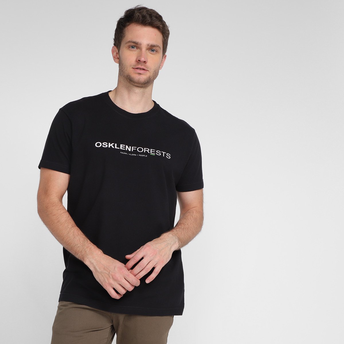 Camiseta Osklen Vintage Osklen Forest Masculina - Preto Menor preço em Camiseta Osklen Vintage Osklen Forest Masculina - Preto