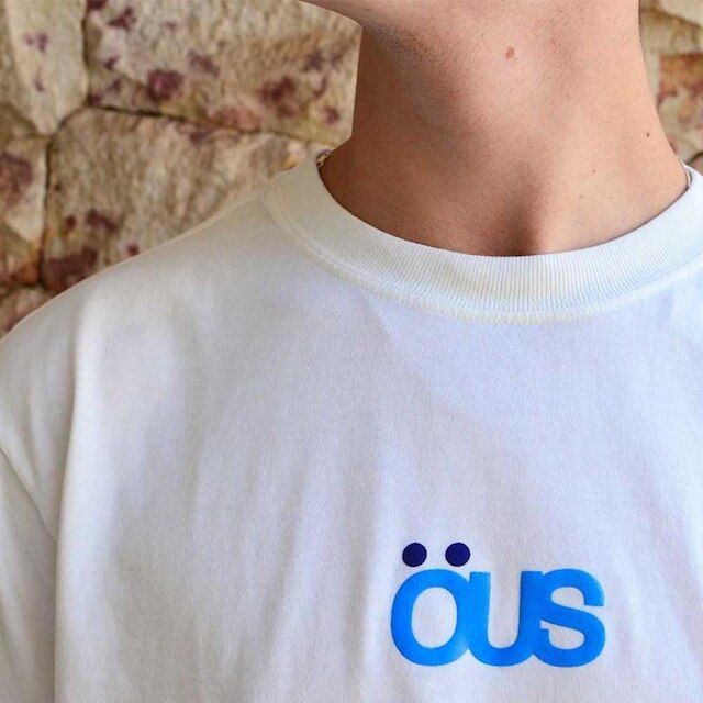 Camiseta Ous Imperial Semi Logo Off White