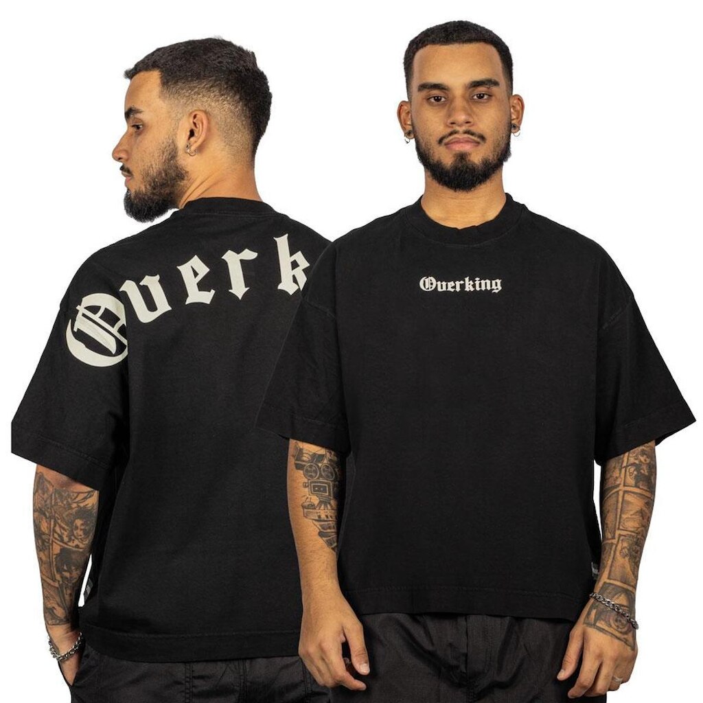 Camiseta Overking Boxy Gothic Preto