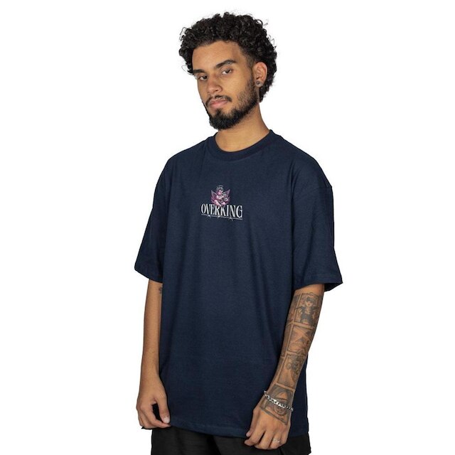 Camiseta Overking Oversized Angel Money Azul