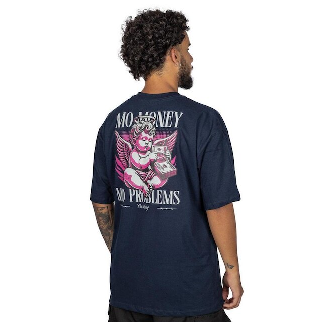Camiseta Overking Oversized Angel Money Azul