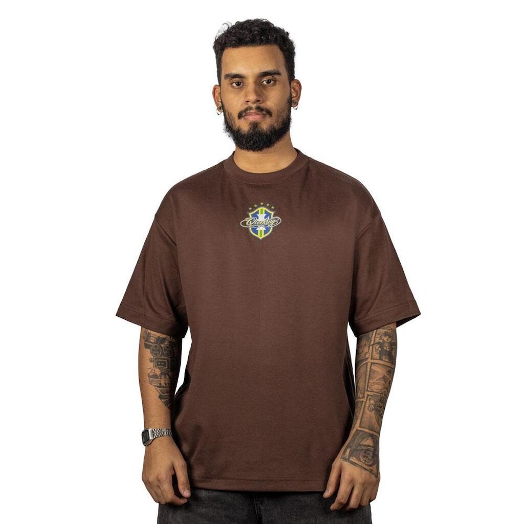Camiseta Overking Oversized Jerseys Marrom