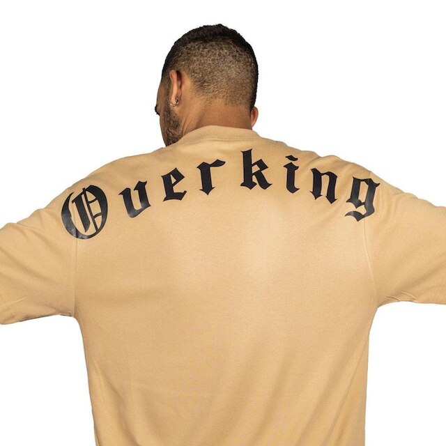 Camiseta Overking Oversized Suedine Gothic Bege