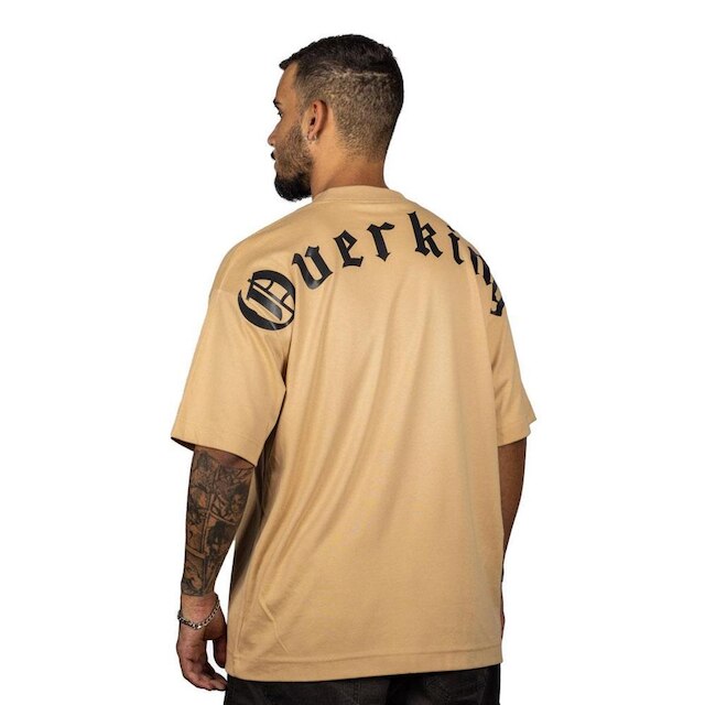 Camiseta Overking Oversized Suedine Gothic Bege