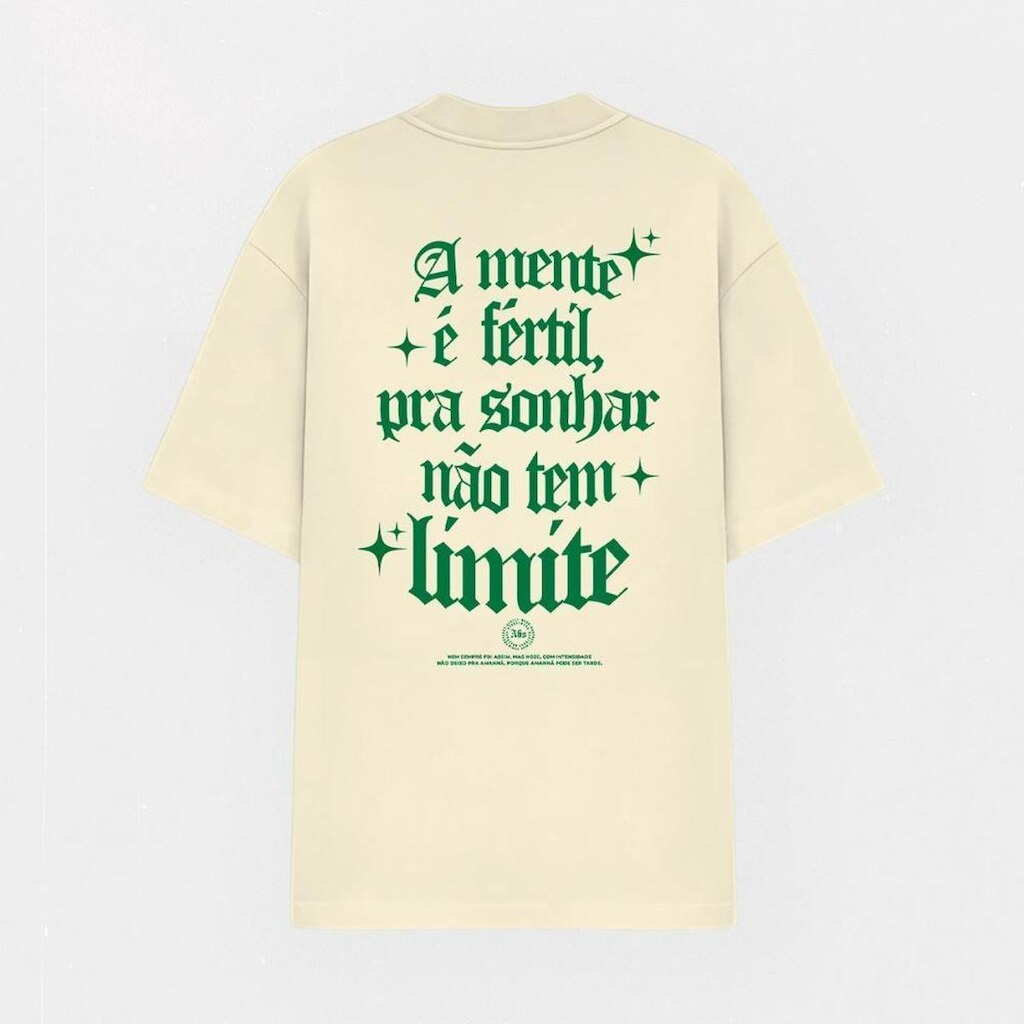 Camiseta Oversized Abstract Streetwear Algodão A mente é Fertil