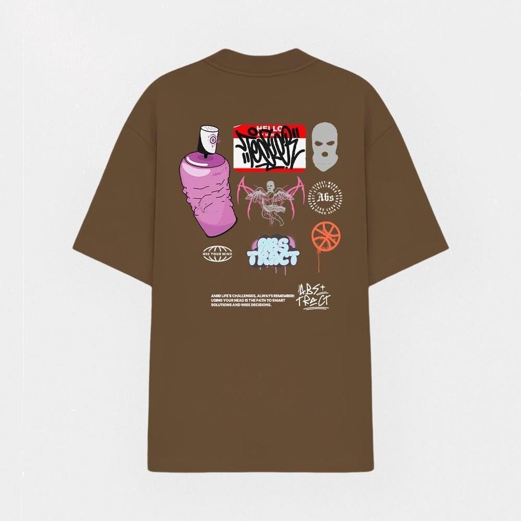 Camiseta Oversized Abstract Streetwear Estampada Amid Lifes