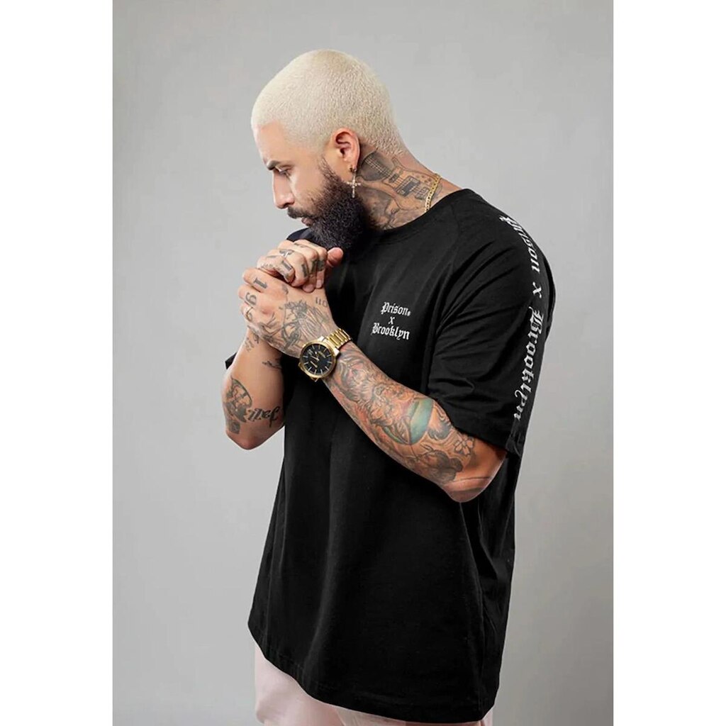 Camiseta Oversized Academia Running Preta
