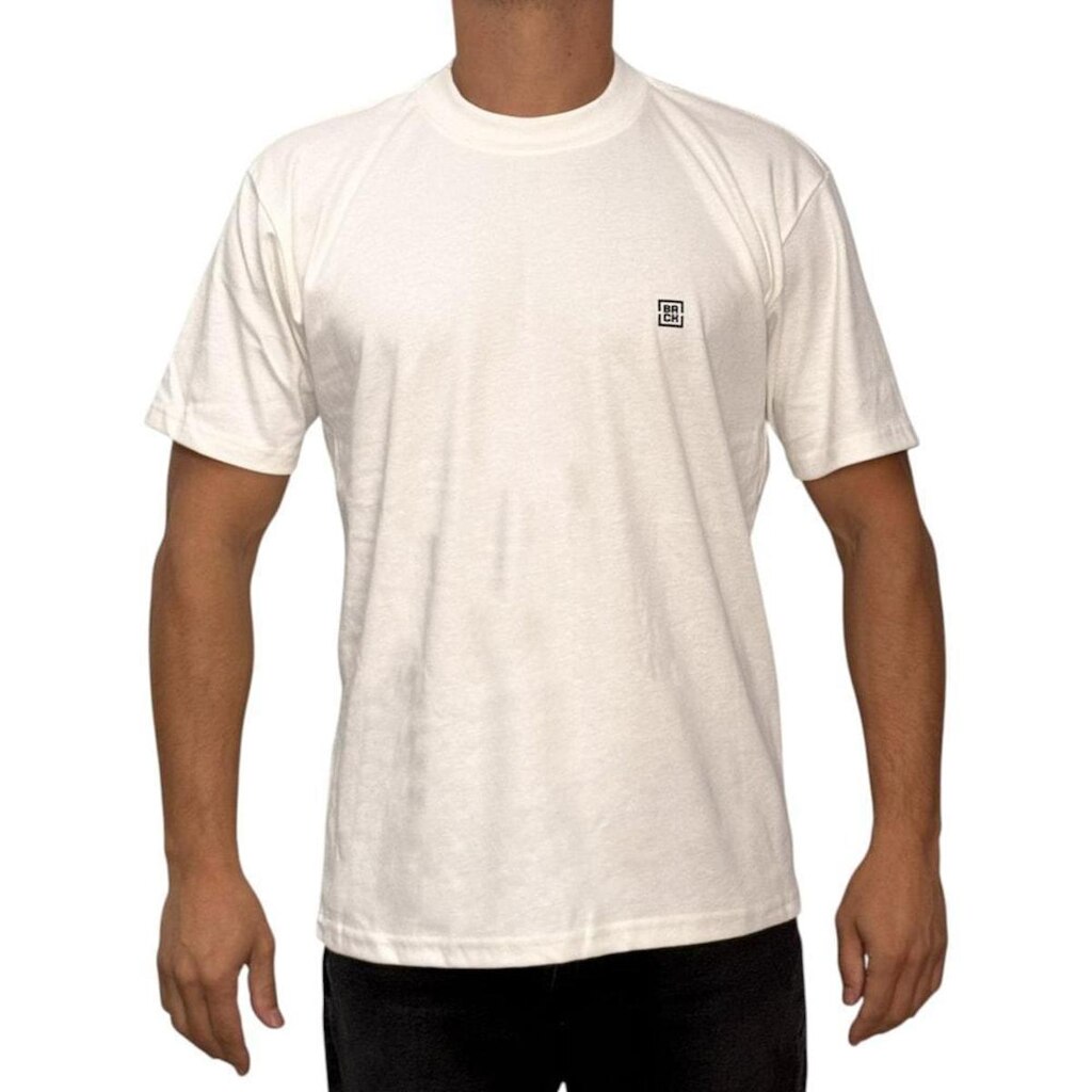 Camiseta Oversized Back Wash Suedine BCKW019 Off White