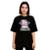 Camiseta Oversized Feminina Algodão Treino Academia Fitness - Preto