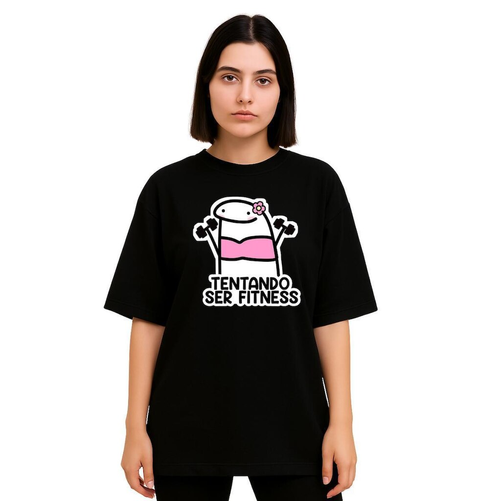 Camiseta Oversized Feminina Algodão Treino Academia Fitness