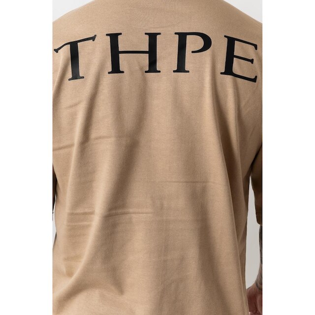 Camiseta Oversized Gola Alta Classic Bege