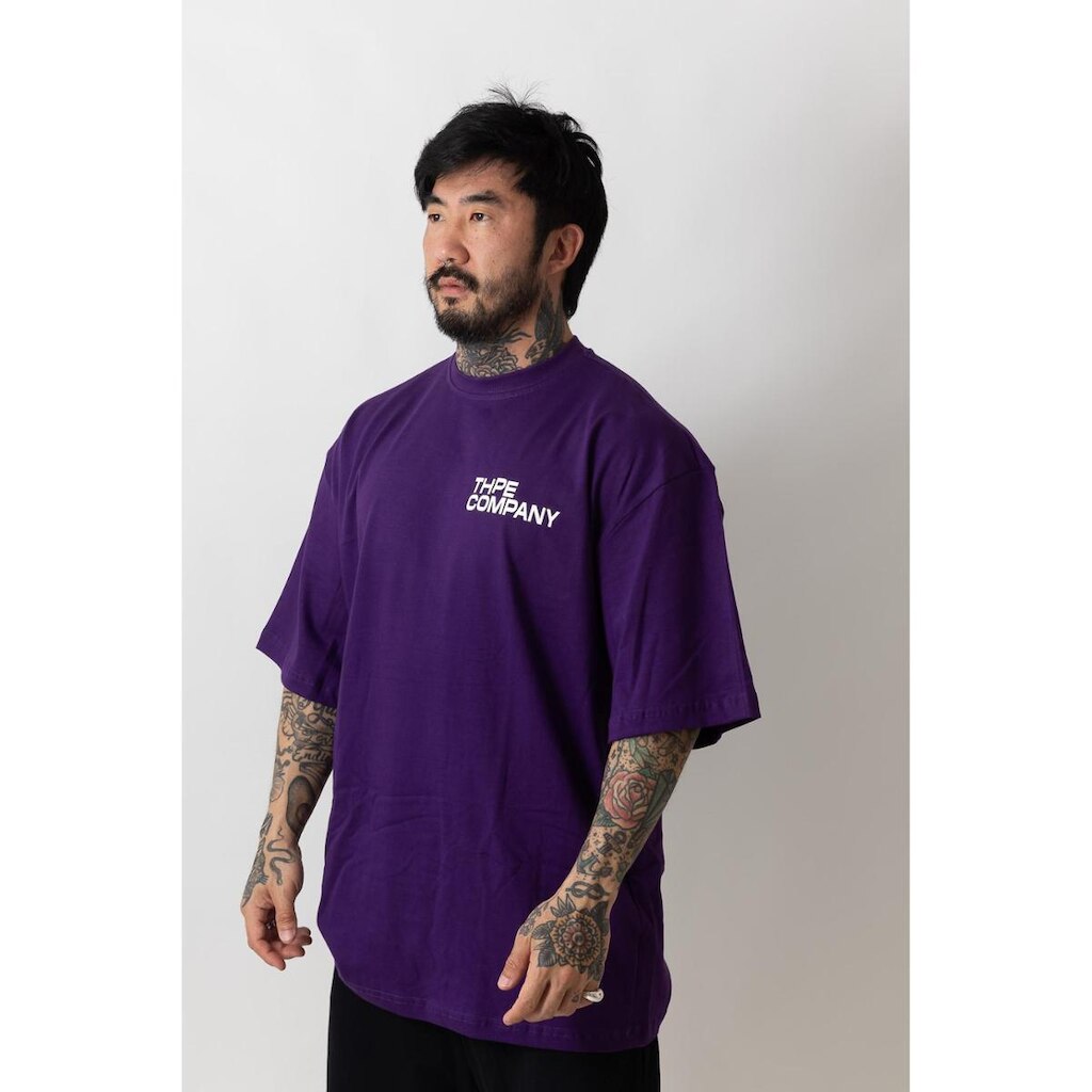 Camiseta Oversized Gola Alta Company Roxo