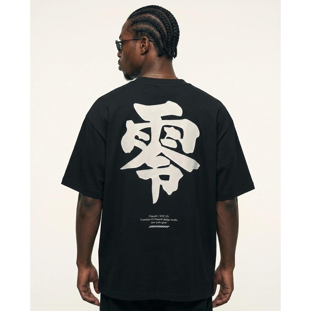 Camiseta Oversized Kanji Zero Preta