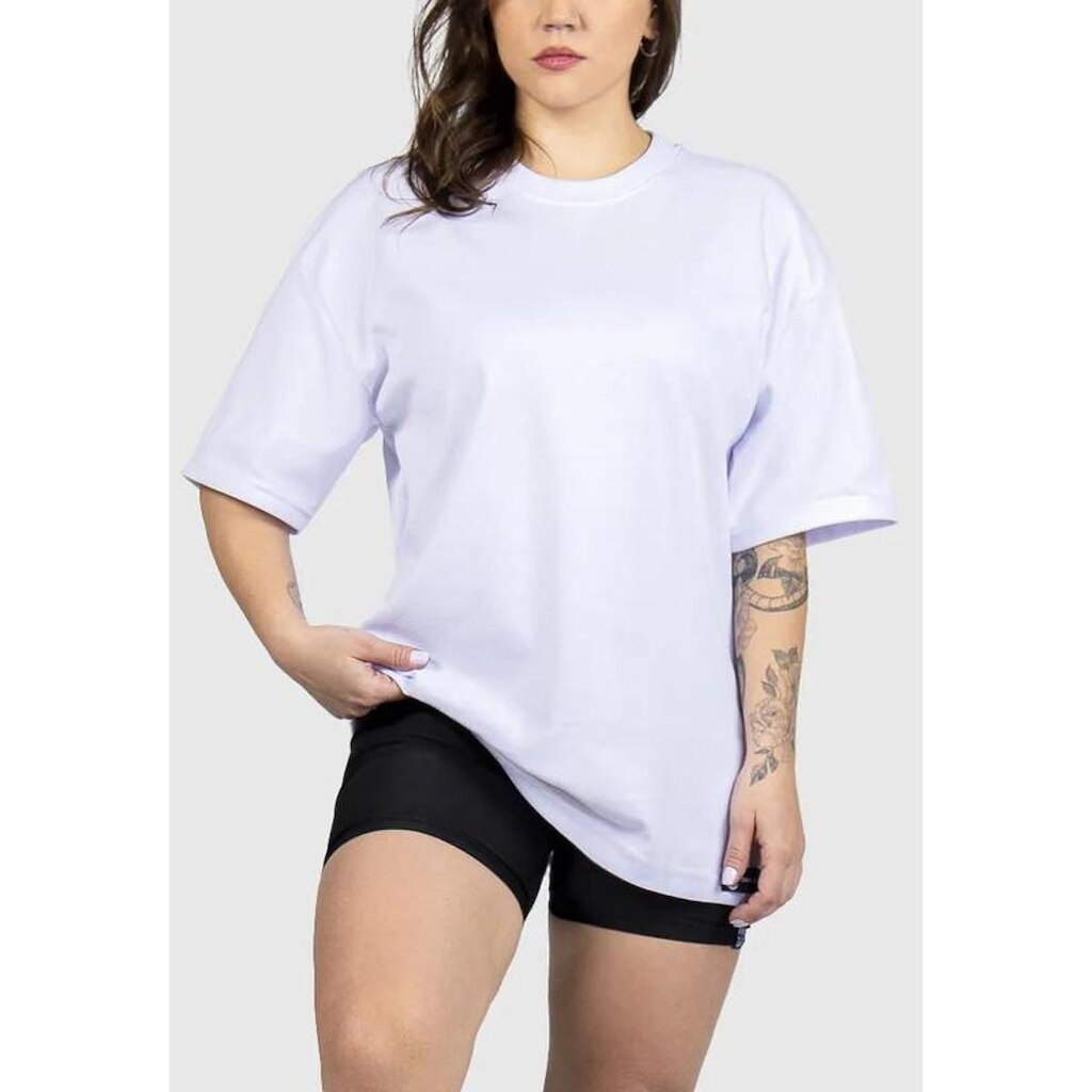 Camiseta Oversized Lisa Feminina Perfeita Para Quem Gosta de Liberdade e Estilo - Branca