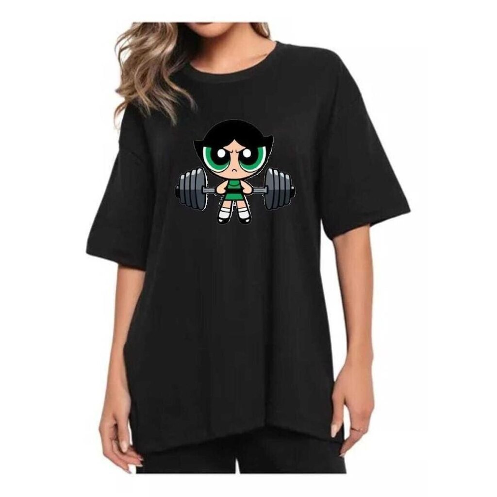 Camiseta Oversized Longa Treino Fitness Docinho