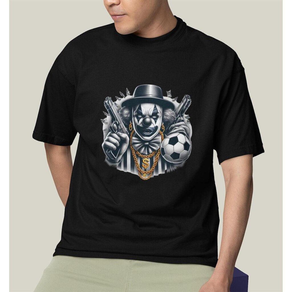 Camiseta Oversized Masculina Algodão Prime WSS Clown Of Chaos