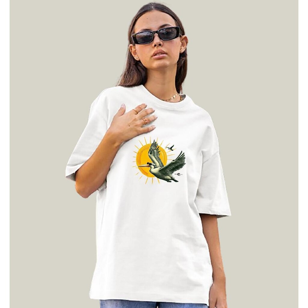 Camiseta Oversized Masculina Branca Algodão Prime WSS Dollar Duck