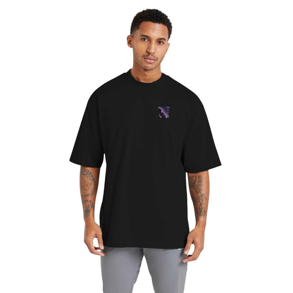 Camiseta Oversized Masculina Estampada em Algodão Respirável para Uso Diário