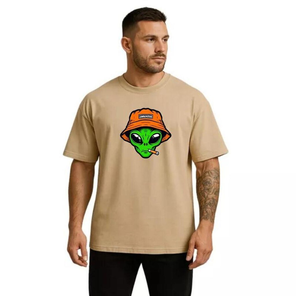 Camiseta Oversized Masculina ET SwagHouse Premium de Algodão