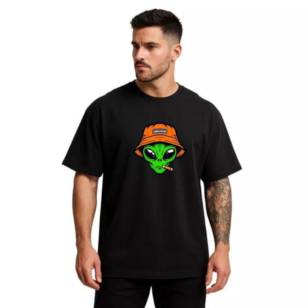Camiseta Oversized Masculina ET SwagHouse Premium de Algodão